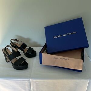 Stuart Weitzman 36.5 stacked black heels